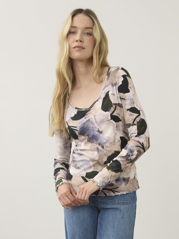 Winter Taupe Rib Knit Top