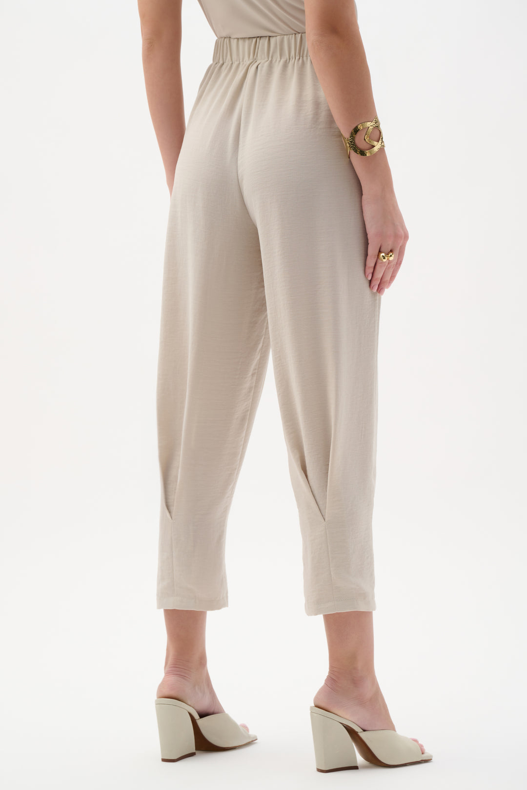 Woven Gauze Pull-On Barrel Pants