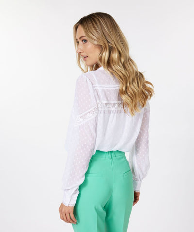 Feminine Plumetis Blouse With Cami