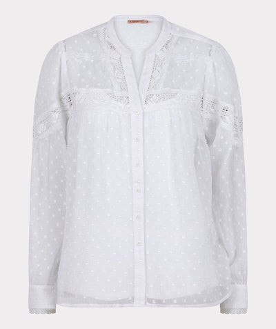 Feminine Plumetis Blouse With Cami
