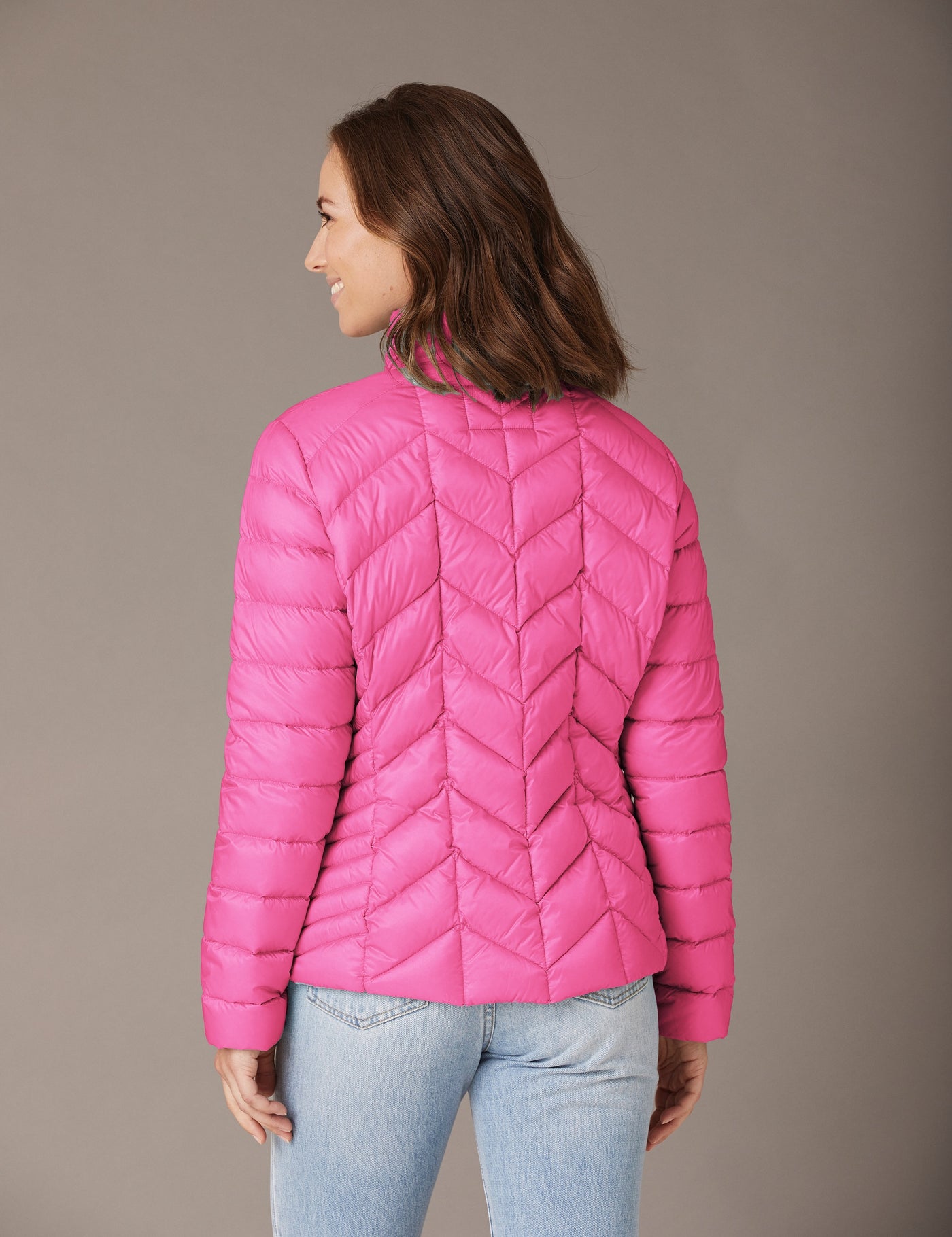Fuchsia Daisy Super Light Down Jacket