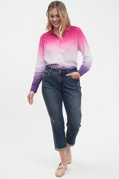 Girlfriend Roll Up Hem Jean