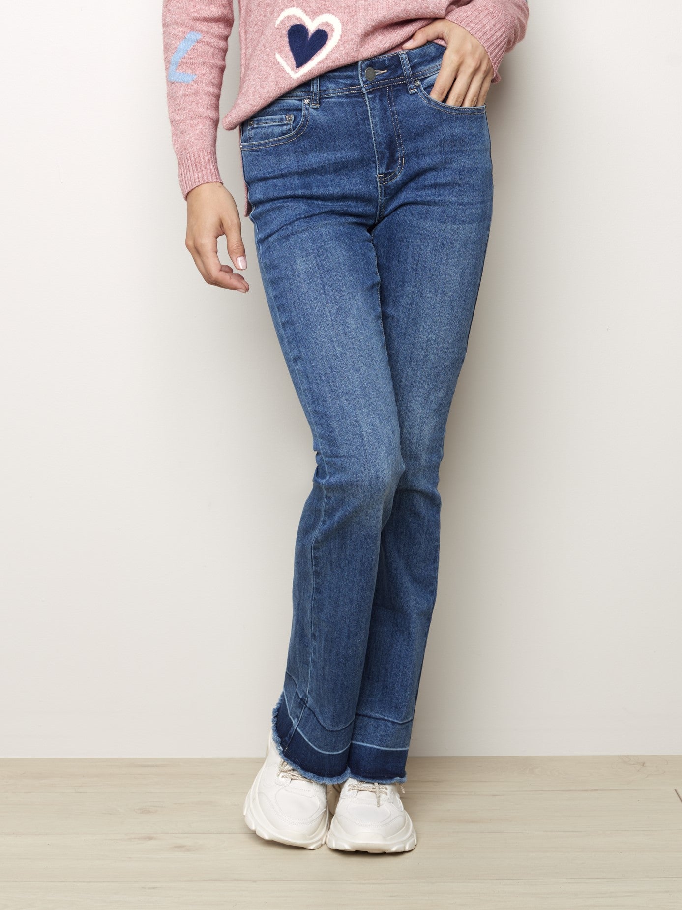 Medium Blue Funky Flared Jean