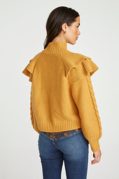 Mila X Yellow Ruffle Sweater