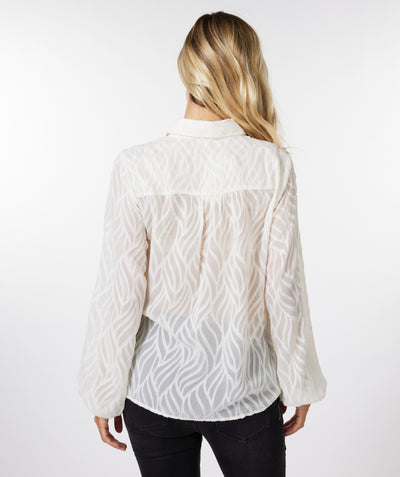 Soft Burnout Smocked Blouse